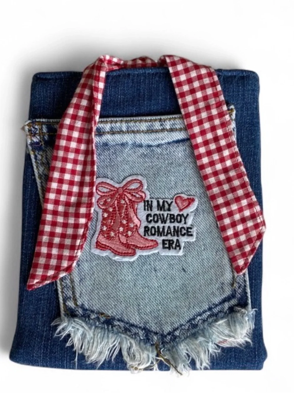 Paperwhite Kindle Cover Sleeve Upcycled Denim With Patch And Tie String